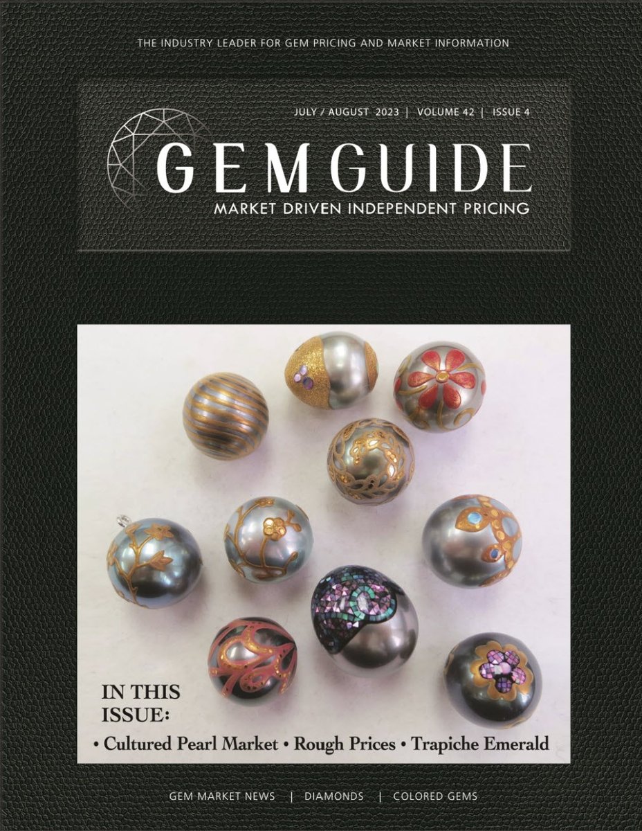 Our July/August issue is out! This one covers cultured pearls, a commentary on the rough market, what one author learned in interviewing 100+ women in the industry, and more. Enjoy! gemguide.com/pub/jul-aug-20…