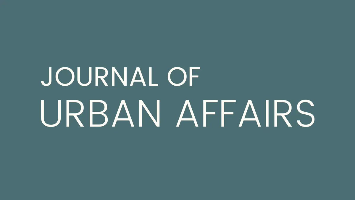 Journal of Urban Affairs (JUA) tweet media