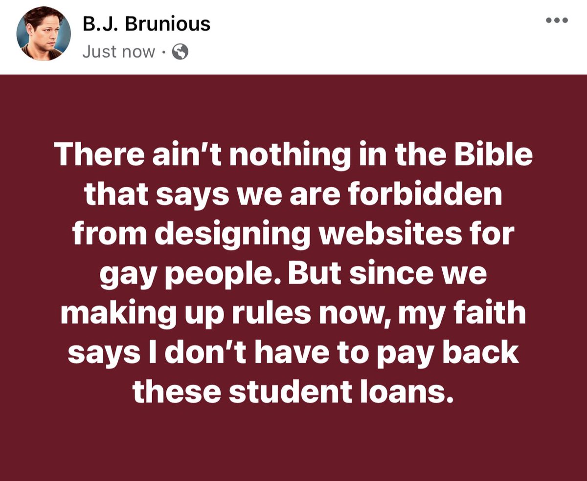DrBJBrunious's tweet image. I said what I said. #SCOTUSIsCorrupt #SCOTUSReformNow #ExpandSCOTUS #SCOTUSIsCompromised #SCOTUSRuling #SCOTUS  #Affirmative #LGBTIQ #studentloan #StudentDebtRelief #WokeAF