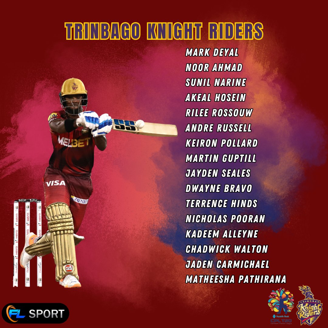FLSPORT_592's tweet photo. The squads have been confirmed! Check to see who's playing for your team in CPL 2023. 
For more, check https://t.co/fz4oaXW59P

Like, Share, Follow, Subscribe!
IG/Tik Tok: flsport_592
YouTube/FB: FL Sport
'jus seh the word and we deh!"
#CPL #CPL2023 #GAW #TKR #SLK #SKNP #BR #JT https://t.co/X0j2kMerS5