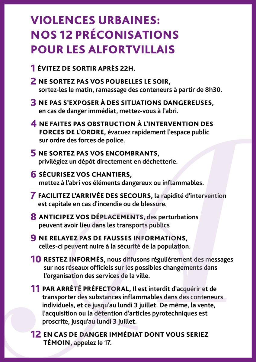 Alfortville_94's tweet photo. ⚠Dans le contexte actuel, la ville vous transmet ses préconisations en vigueur pour le week-end à venir https://t.co/ZJatQqngwc