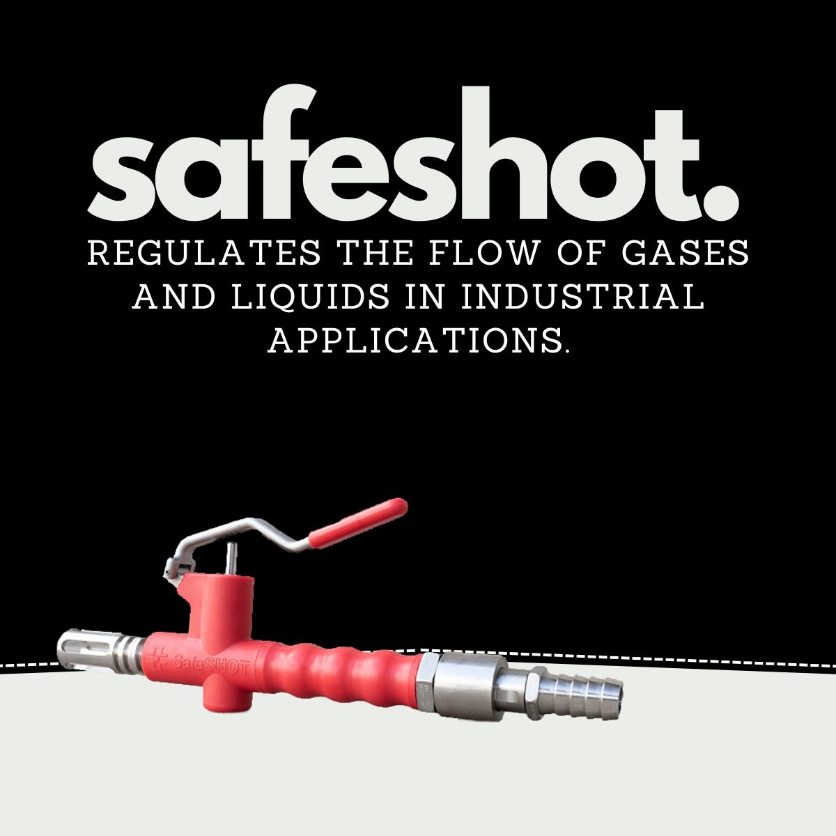 A small control valve made of metal for regulating flow is comprised of a throttle handle that controls the position of a spherical ball seated in a cylindrical chamber. Used for liquid or gases, this equipment is safe and effective to use.