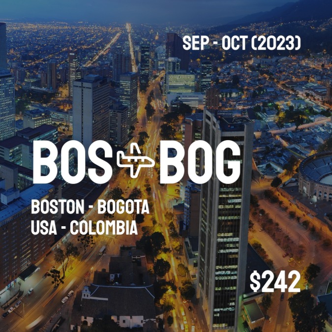 BOSCheapDeals's tweet photo. ✈️ Boston (BOS) to Bogota (BOG) for only $242 (USD) roundtrip 💸
160 live dates on Adventure Machine. - get the app on iOS or Android #boston  #bostonterrier  #bostonceltics  #bostonfoodies  #bostonterriers  #bostonblogger https://t.co/mkHRbrMfJu