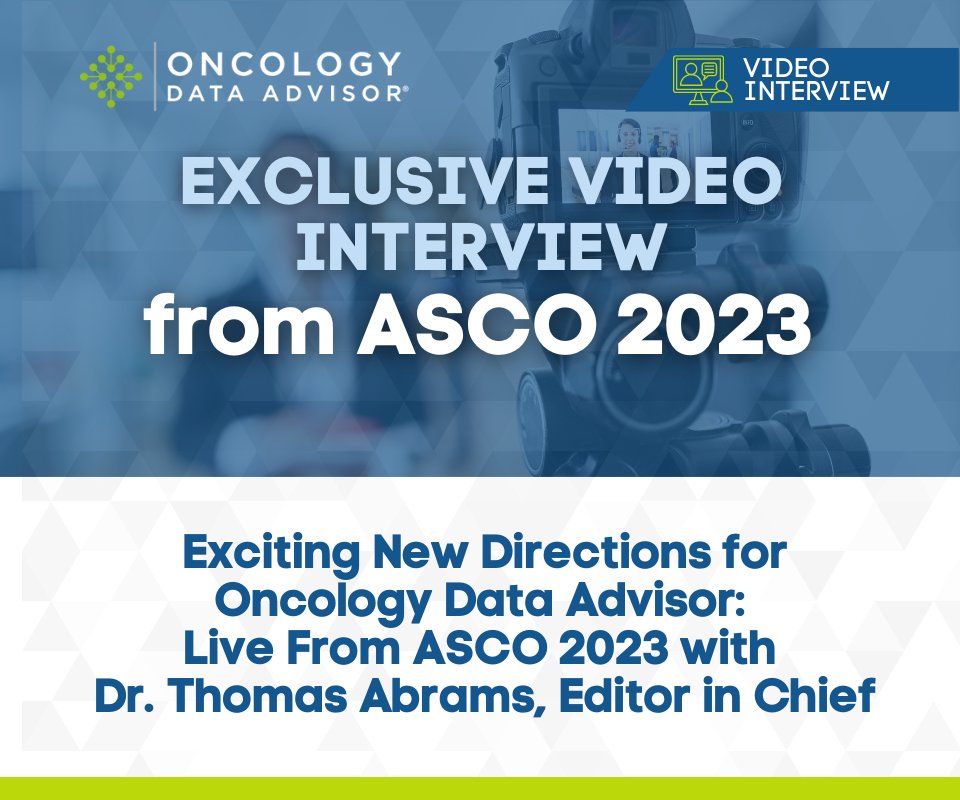 OncData's tweet image. At #ASCO23, Dr. Thomas Abrams (@onctom), Editor in Chief, sat down to share some recent highlights from #OncData, including the #FellowsForum, and new directions in patient #advocacy that we&apos;ll be highlighting in 2023. Watch the conversation here!

oncdata.com/news/exciting-…