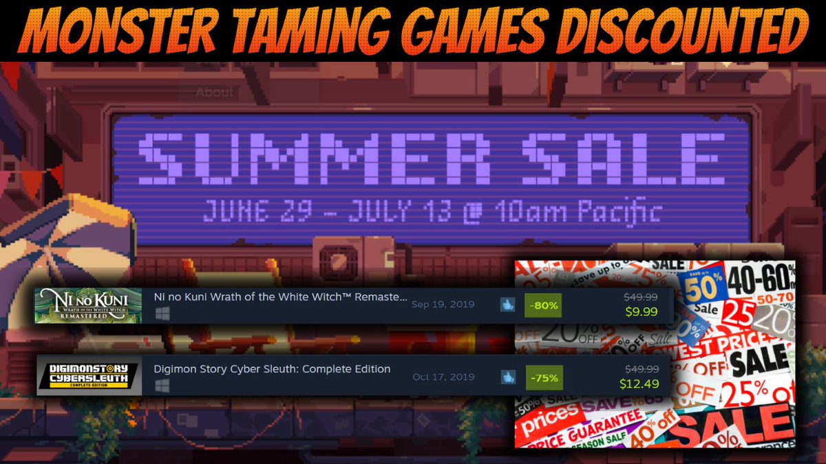 Level Up Your Collection: Monster Taming Games on Sale in the Steam Summer Sale! 

youtu.be/t2FWuDIEUsI via @YouTube 

#monstertaming #creaturecollector #steam #steamsummersale #temtem #pokemon #cassettebeasts #runefactory5 #rpg #pixelart #3d #coromon #nexomon #Digimon