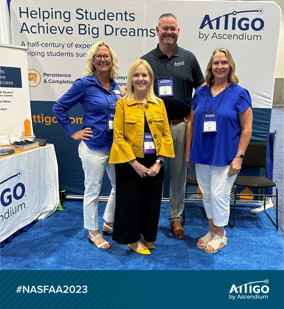 If you’re at #NASFAA2023, stop by the #Attigo booth! We'd love to share information about our solutions and how they can help your students more easily navigate student loan repayment.
#HigherEd #StudentLoans @NASFAA