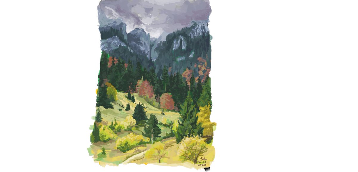 EmTumble's tweet photo. mountains 6 #art https://t.co/XyvtbEeiop