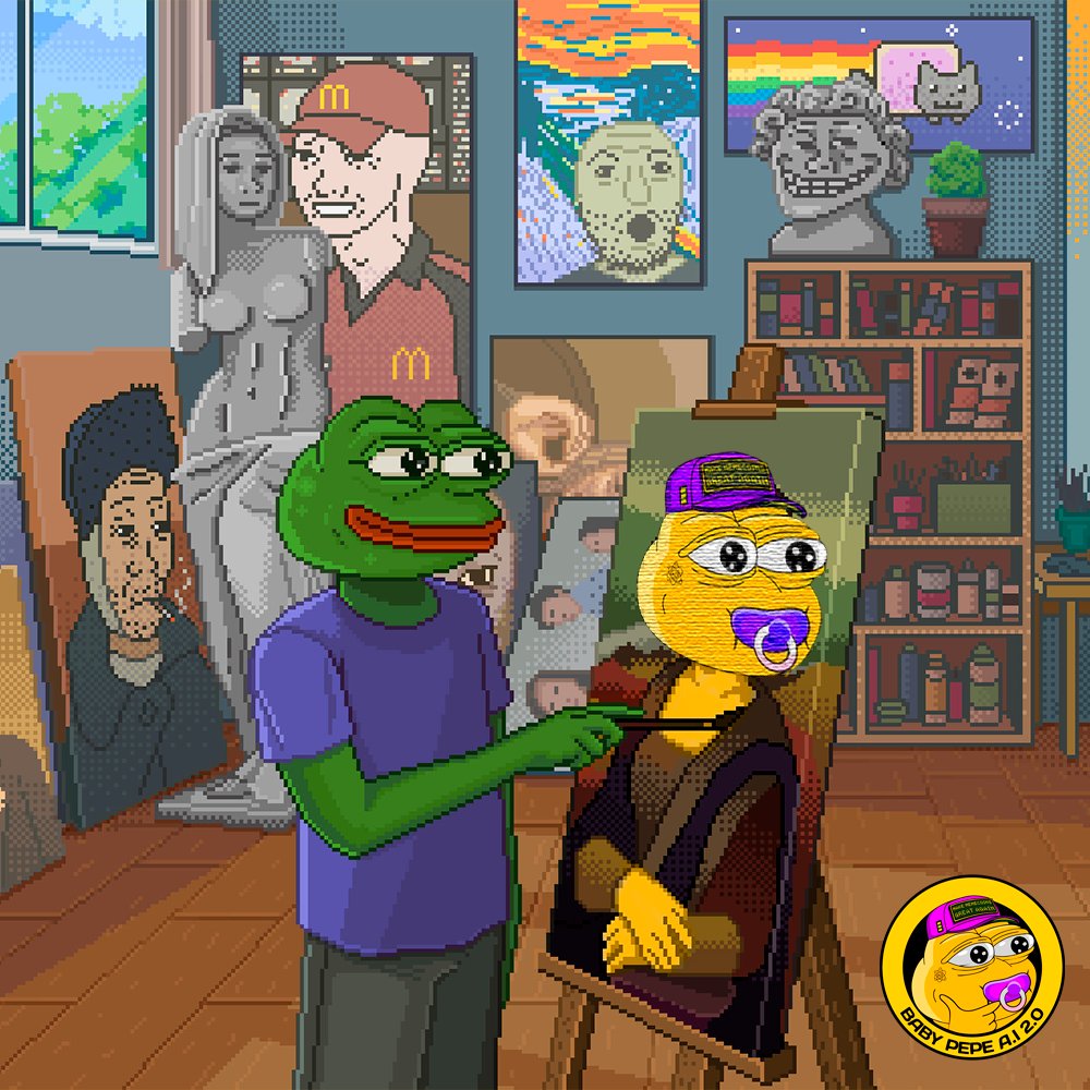 In the world of memecoins, innovation and imagination collide. Today, we celebrate the fusion of art and technology, bringing BabyPepeAI to life with vibrant colors and boundless creativity! 🎨💡 #MemeRevolution #BabyPepeAI2 #Binance📷 #Pepe #Pepe2 #CryptoCommunity #Memecoin