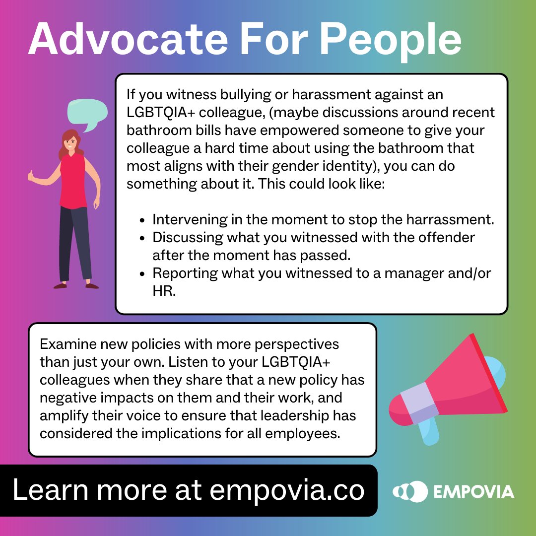 Acknowledging Anti-Trans &amp; Anti-LGBTQIA+ Legislation and Rhetoric in the Workplace: Meaningful Ways to show up as an LGBTQIA+ Ally this Pride Month (and every Month!)

🏳️‍⚧️ Support trans people: ally.cc/SupportTransPe…

#PrideMonth #LGBTQIA #TransIsBeautiful