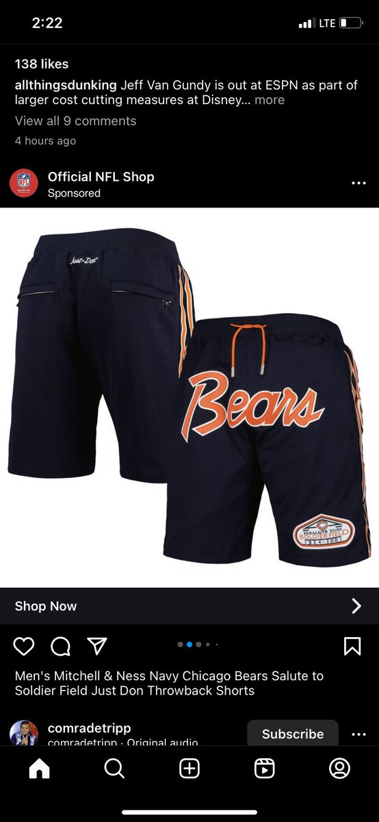 LILDrummerxBoy's tweet photo. Lol the NFL pro shop is trippin. These shorts are fire and I was gonna cop……they are on SALE for $299 dollars 🤣 https://t.co/NZj5YjGyjY