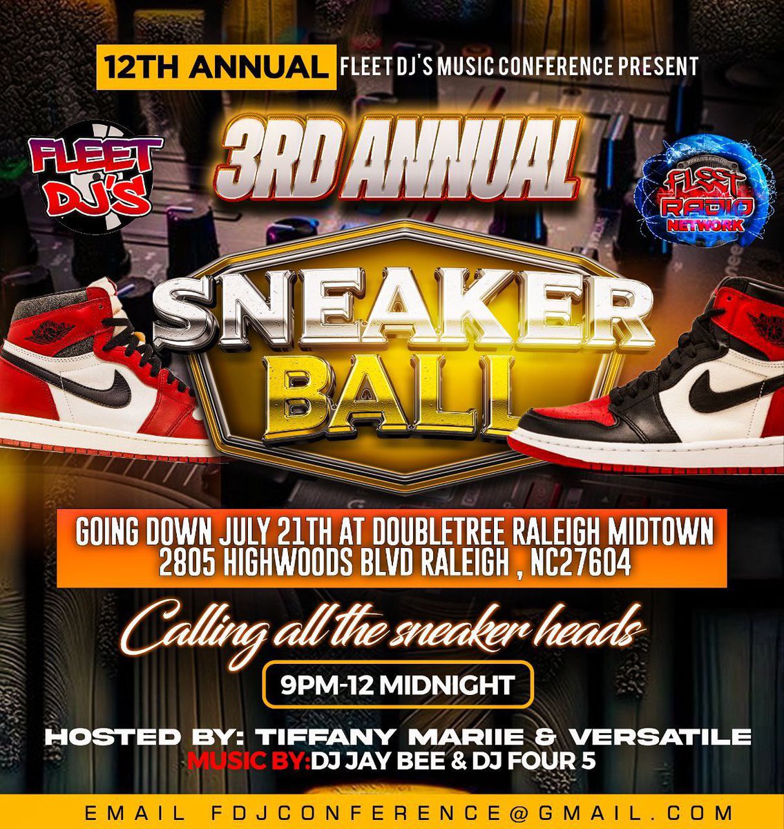 DJOS100's tweet photo. Let’s KICK IT 👟👟at the 12th Annual Fleet DJs Music Conference. On Friday, July 21st, the @Fleetdjs and #FleetENT present The 3rd Annual Sneaker Ball. We are calling the #Pumas #Adidas #Nikes and #Jordans to the floor….It’s going to be #EPIC and definitely a 🎥🎬 https://t.co/iS4Zxue76s