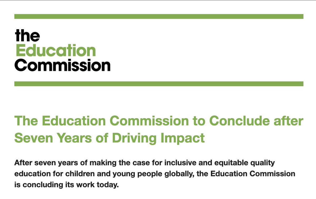 As @educommission concludes, its team shares reflections on their work, the accomplishments of the Commission over the last seven years, and what lies ahead. Learn more: bit.ly/46s2NIO @GordonBrown @LiesbetSteer @AmyFCBellinger