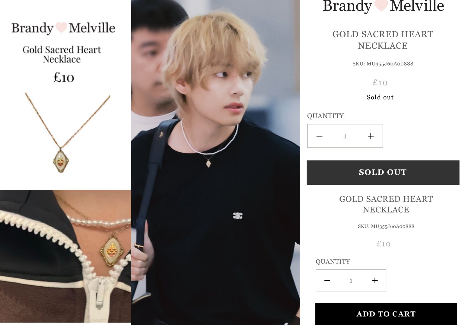 未使用品 Brandy Melville パールブレスレット