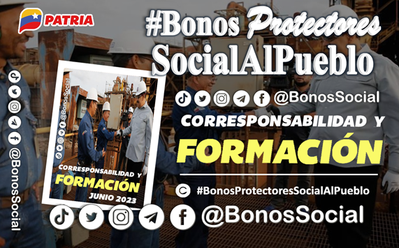 🚨 #ATENCIÓN: Hoy #30Jun de 2023, inicia la entrega del Bono #CorresponsabilidadYFormación (junio 2023) a través del Sistema @CarnetDLaPatria enviado por nuestro Pdte.@NicolasMaduro 📌 Monto en Bs. 1.376,00 @BonosSocial #ForoDeSãoPauloEsIntegración
