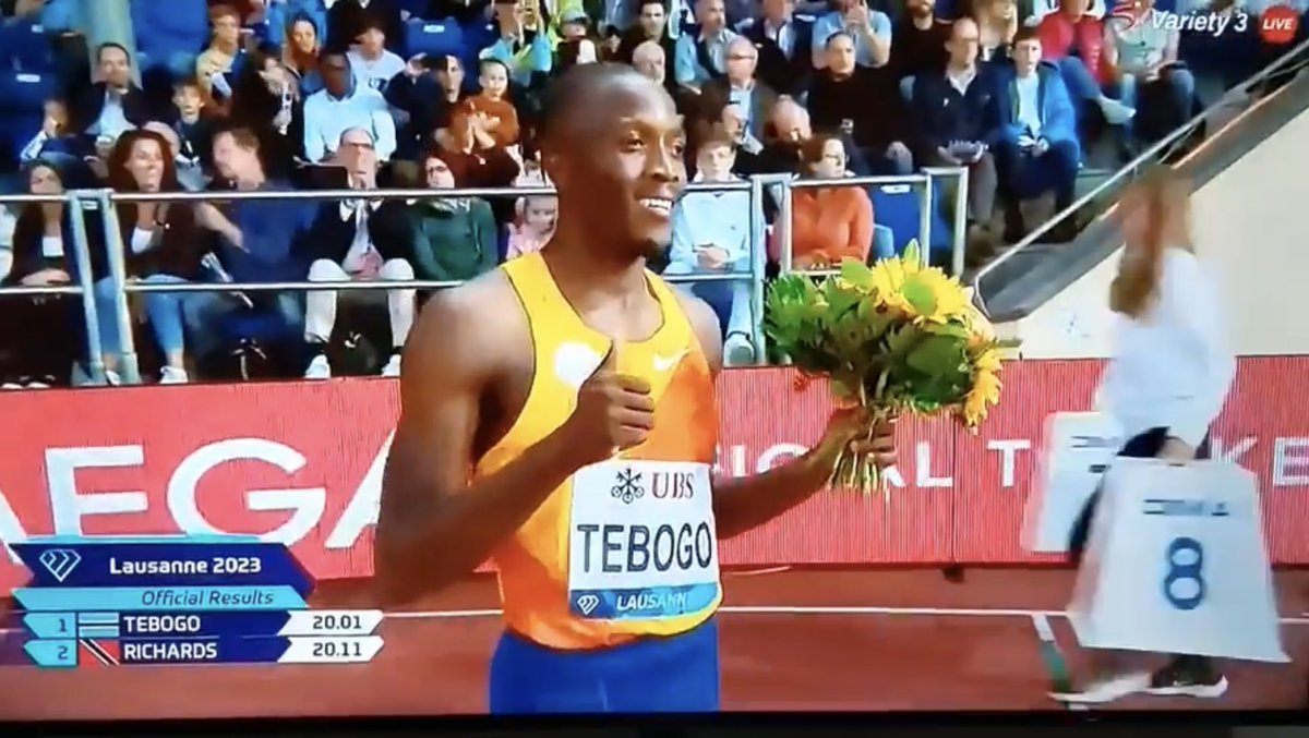 Letsile Tebogo just won his maiden Diamond league 200m contest. #TeamBW