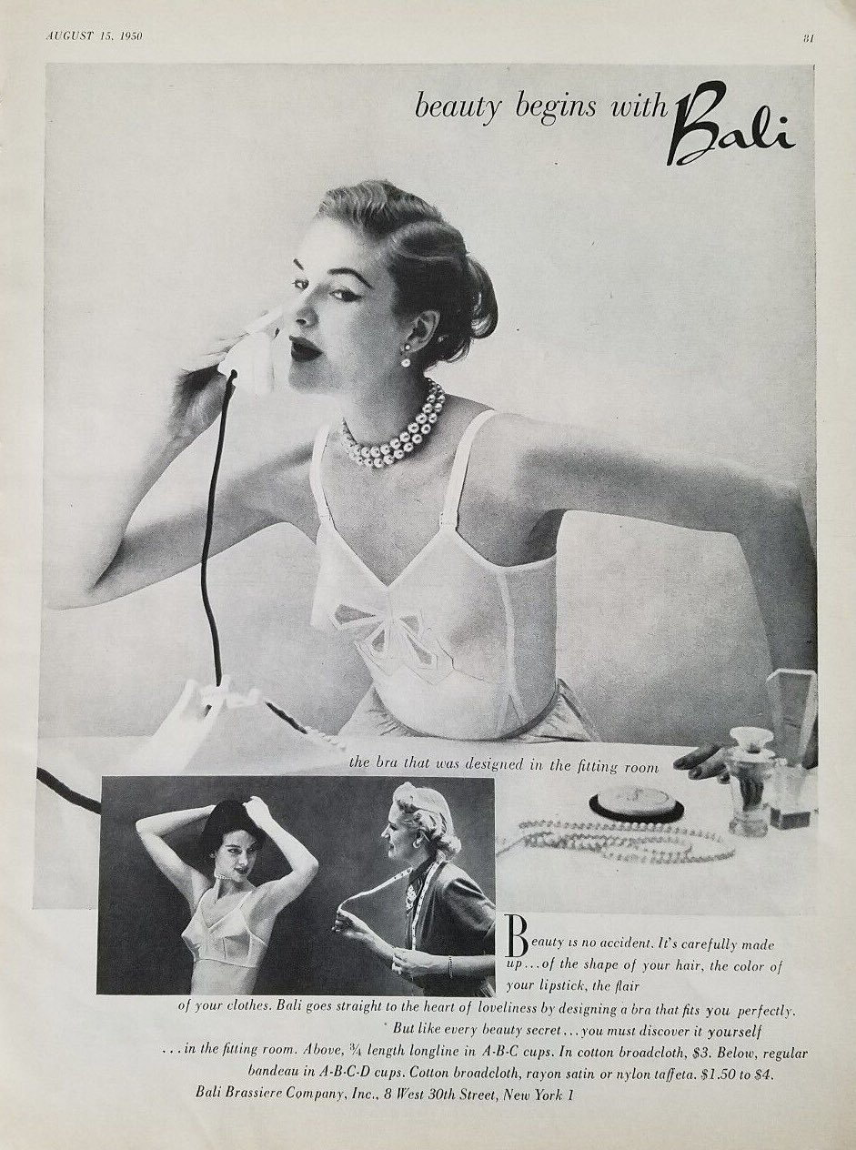 Cora Harrington on X: You know what vintage lingerie design detail I'd  like to see come back? This little trompe l'oeil center bow Bali used to  do.  / X