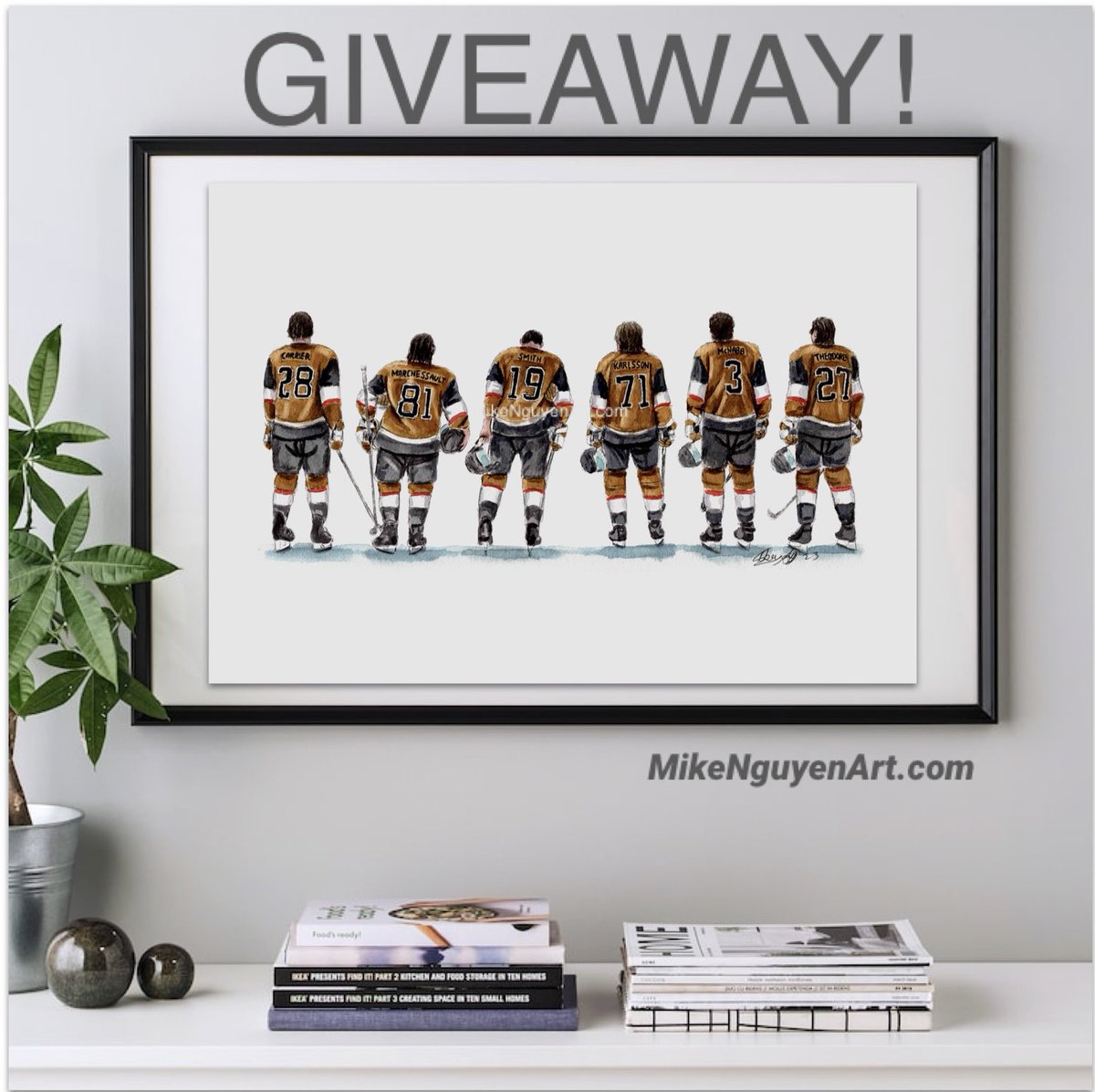Original 6 Misfits giveaway! 
I’m going to do this Original 6 Misfit print giveaway contest with 3 prizes with 3 winners 

To enter:
1. Follow me
2. Like this post / retweet
3. Tag a VGK fan (tag 1 friend. 
*unlimited entries
Contest ends 7/5 11pm.

🎨 MikeNguyenArt.com
