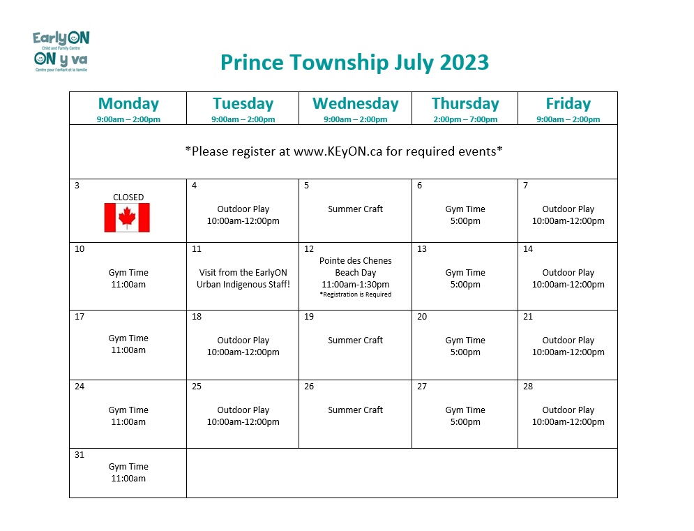 EarlyON Child and Family Centre Prince Township tweet media