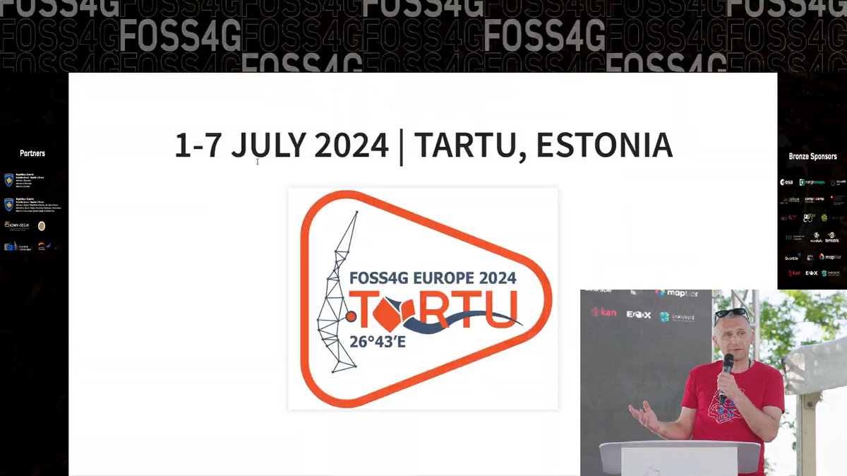 The word is out: FOSS4G Europe 2024 will be in Tartu, #Estonia  📢 Book the dates: 1 - 7 July 2024! @OSGeo #foss4ge2024 @foss4g @tkardi @allixender @visitest  @Tartu2024 @LGeoinformatics @unitartu #geospatial #gis #QGIS #geopython