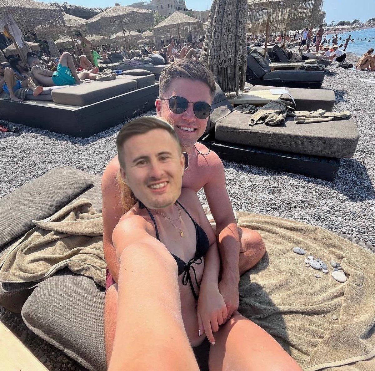 TheBellInnFC's tweet photo. @Joecannon98 Hi Joe, thanks for the question. In the off season our squad take recovery very seriously, so our admin and his other half have been to Mykonos for the week. Don’t they make a belting couple? https://t.co/olN0v84Em4