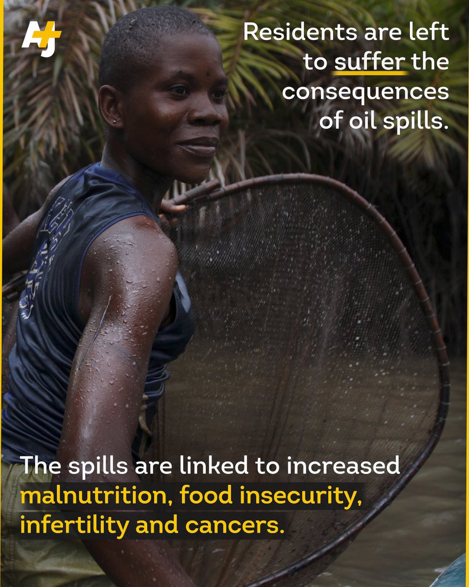 ajplus's tweet photo. The Niger Delta has faced over 50 years of oil spills and pollution from large companies, which face few repercussions. https://t.co/koA4YHI9Ke
