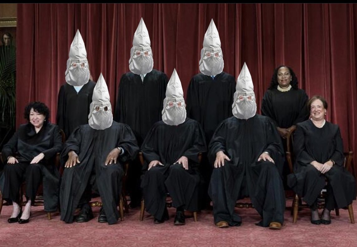 tweetMalena's tweet image. Can hospitals discriminate against LGBTQIA+ patients now?

THIS SUPREME COURT IS OUT OF CONTROL! 

#SCOTUSReformNow 
#SCOTUSIsCorrupt 
#SCOTUSIsIlegitimate
Fk SCOTUS! 
If you see Clarence Thomas,  Brett Kavanaugh, Amy Coney Barrett,  Samuel Alito, Jogn Roberts, or Neil Gorsuch