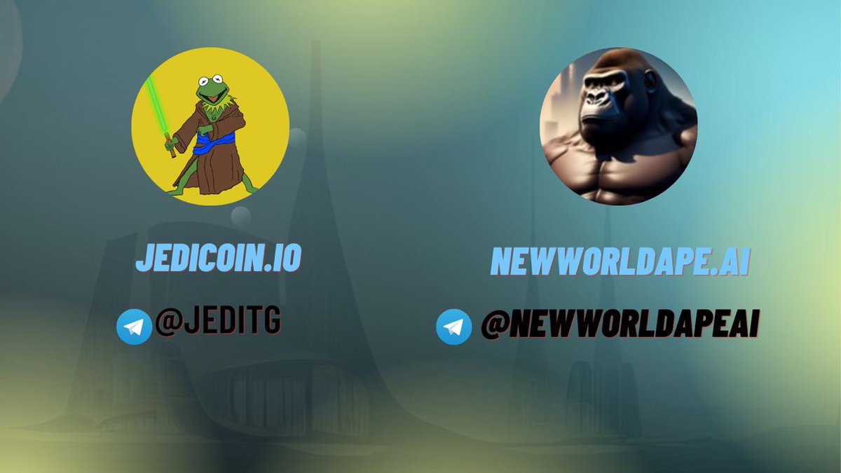 NewWorldApeAI's tweet photo. My fellow apes, we are one step closer to our mission!
Joining forces with $JEDICOIN Welcome to our community!
Keep supporting us TOGETHER WE ARE STRONGER!!
#NWAPE #JEDI #Apesareback #Collab #AIRevolution https://t.co/w7sQrpgP0a