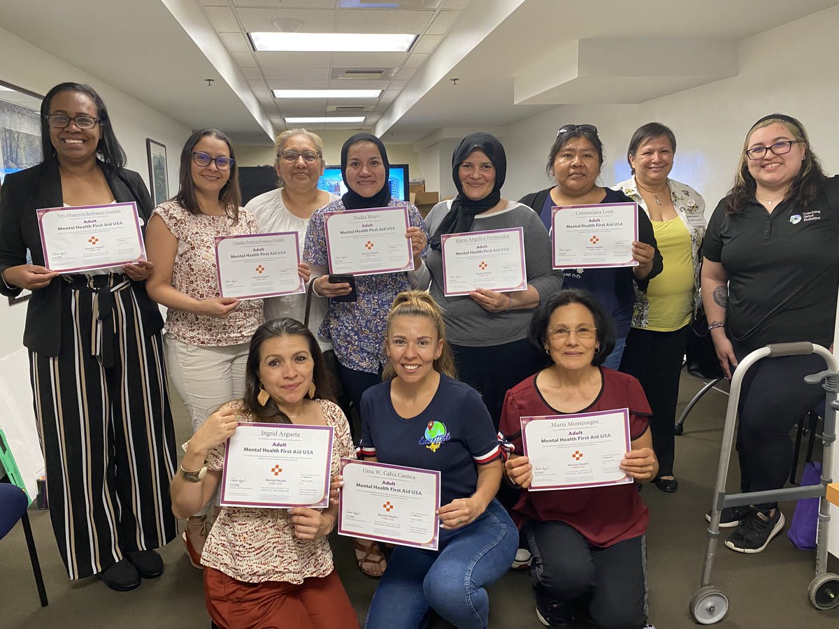 Centro SOL (@jhcentrosol) on Twitter photo Join us to congratulate these brave and resilient individuals for receiving the Adult Mental Health First Aid certification!
jhcentrosol.org/fortalece-tu-b…
#jhcentrosol <a href="/MHFirstAidUSA/">MentalHealthFirstAid</a> Join us to congratulate these brave and resilient individuals for receiving the Adult Mental Health First Aid certification!
jhcentrosol.org/fortalece-tu-b…
#jhcentrosol <a href="/MHFirstAidUSA/">MentalHealthFirstAid</a>