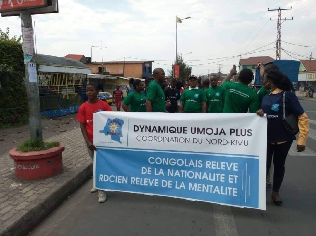 DynamiqueUmoja's tweet photo. Comme un groupe des marcheurs, notre objectif n'est pas d'arriver individuellement mais tous ensemble. 
▪ Voila pourquoi, au nom de la solidarité et du patriotisme, les RDCiens de Goma ont  organisé une marche de santé, de visibilité et pour une RDC unie et paisible. https://t.co/2Y71iY3sbC
