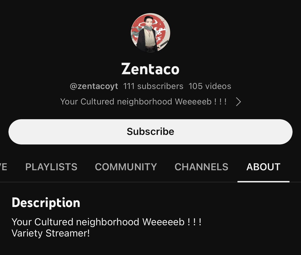 Zen54937187's tweet photo. Let’s gooo ! Thank you everyone that made this happen! 100 subs ! Now off to 500! #smallstreamer #SmallStreamerCommunity #YouTube https://t.co/cYiC4hK3Ac