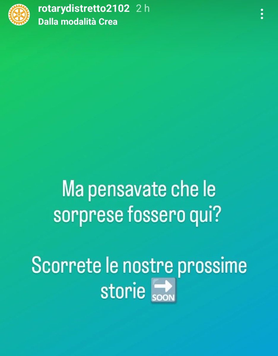 Ma pensavate che le sorprese fossero qui? Scorrete le nostre prossime storie su Instagram: 
instagram.com/stories/rotary…

#ImagineRotary #EnjoyRotary 
#Rotary #Rotaract #Interact #Distretto2102