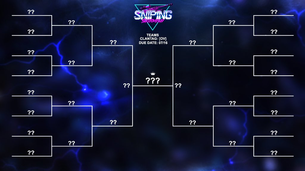 SnipingSkirmish's tweet photo. SNIPING SKIRMISH SEASON 7 STARTS NOW 

Clantag: [OV]

Due Date: July 16h, 2023

Rosters lock in 24 hours. Send them to SnipingSkirmish@gmail.com https://t.co/U2VMupIvay