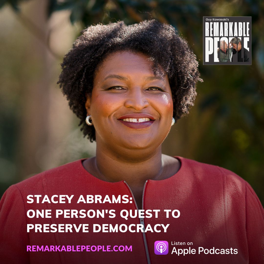 Tune in to the Remarkable People podcast for thought-provoking discussions on today's issues. 🔊 bit.ly/3r1MO3R GUEST: Stacey Abrams
#remarkablepeople #podcast