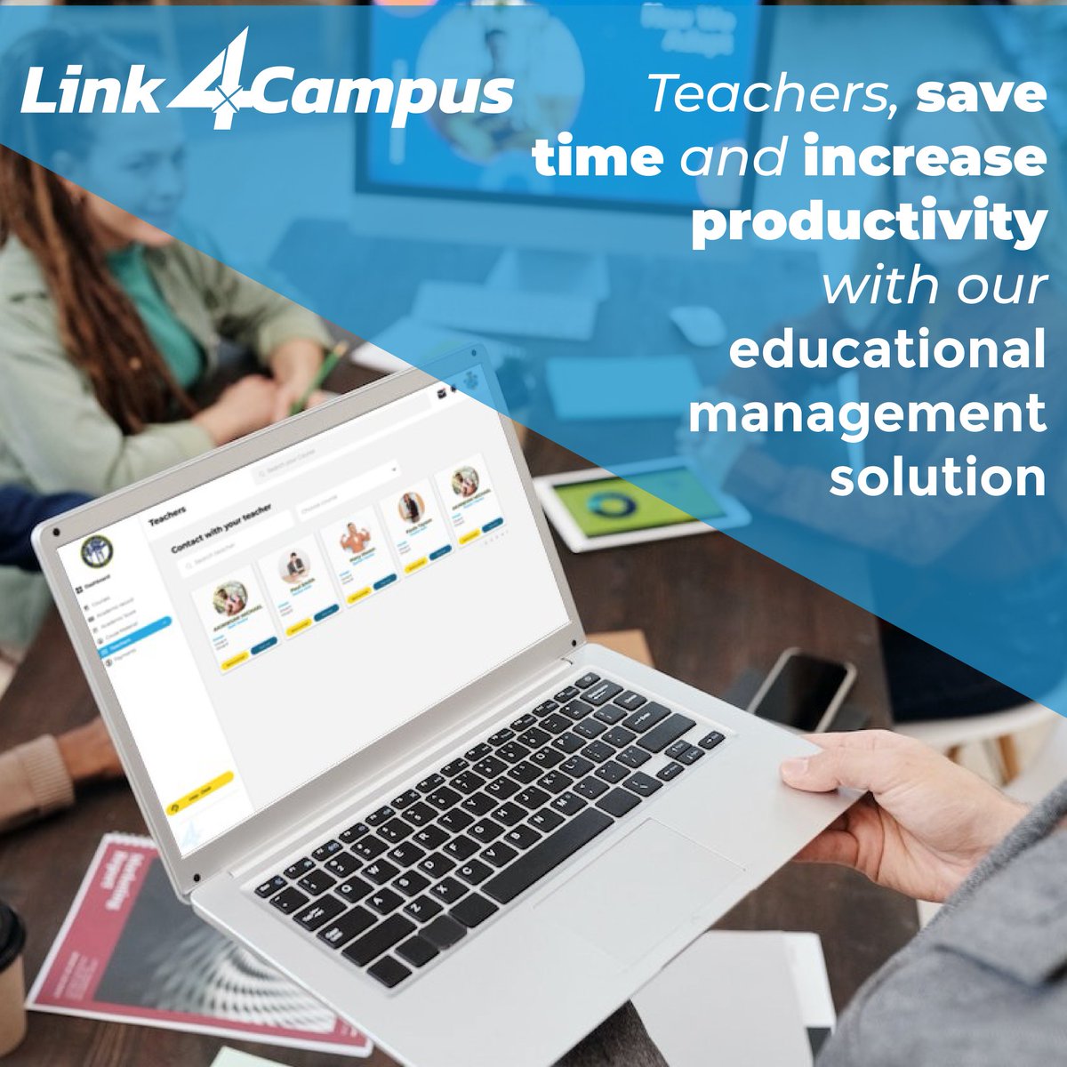 Teachers, save time and increase productivity with our user-friendly educational management software. More time for impactful teaching! #Productivity #Teaching