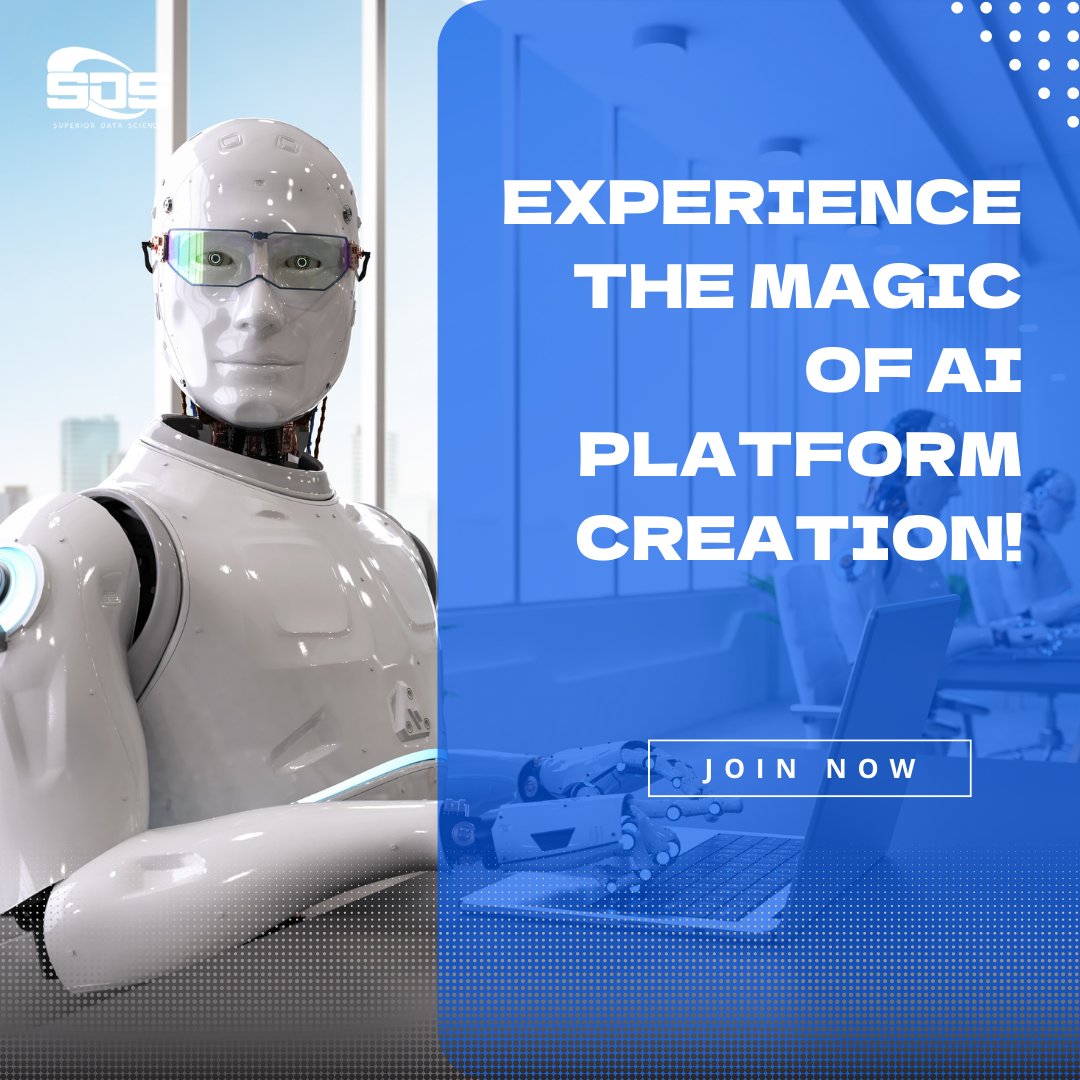 SuperiorDataSci's tweet image. Experience the magic of AI platform creation! Join us to witness the seamless integration of human intelligence and artificial intelligence. #MagicOfAI #InnovationRedefined #AIPlatformCreation