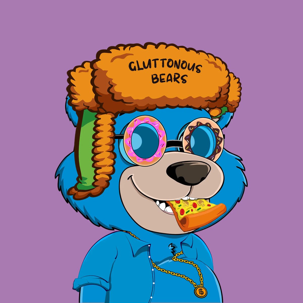 Gluttonous Bears last Shuffle is Live!📢
The last 150 nft! <a href="/everyone/">Everyone</a> 
Link: drops.randgallery.com/drops/3Yk9FlEU…

You get a free bear if you send your address after the shuffle.  Just opt-in to the number he sends you on the discord server.  I got this as one of my free bears.
Pizza Pizza