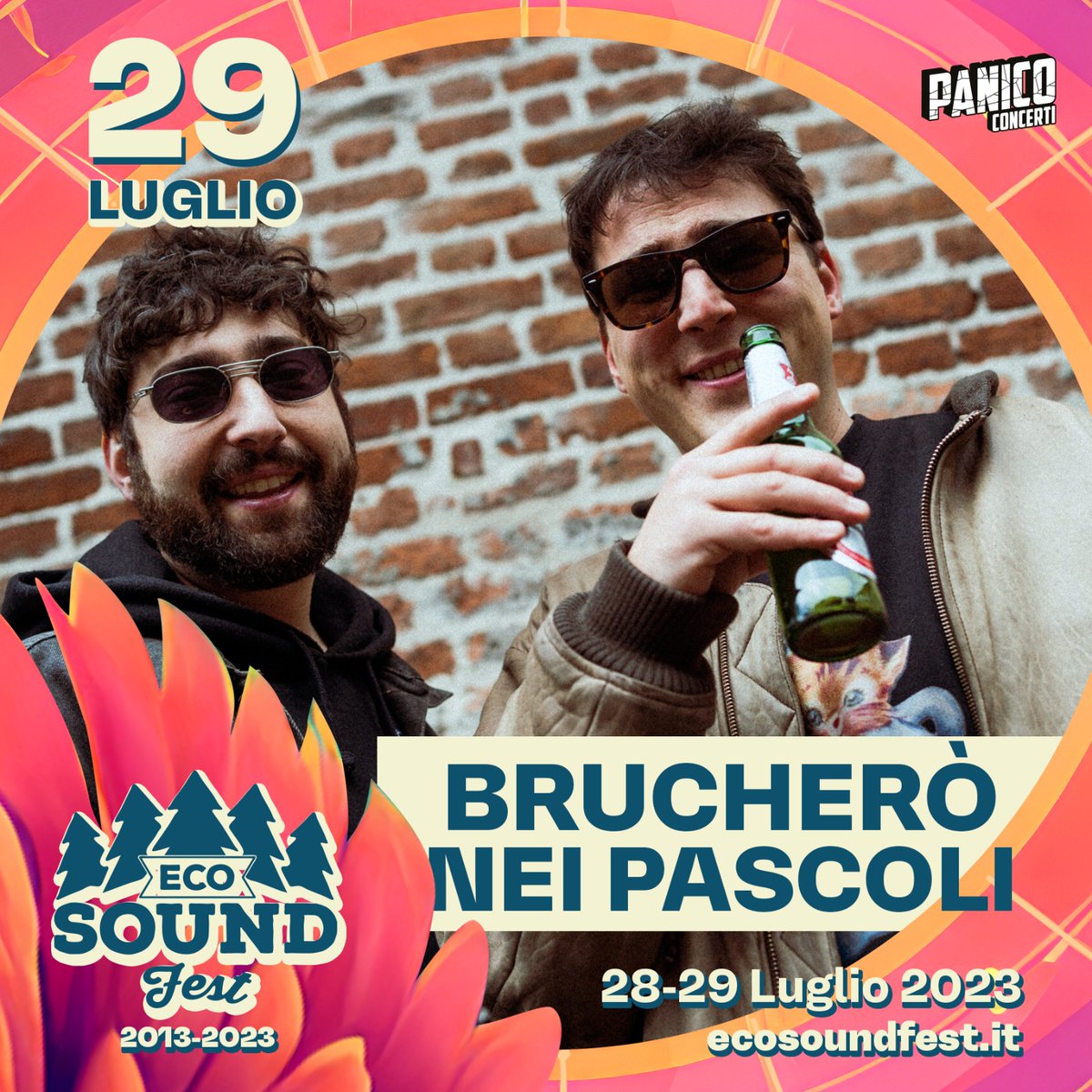 Attitudine irriverente e punk, escono dal rap ma gli piace contaminare ogni genere musicale: dal rock al jazz fino all’ItPop.
Brucherò nei pascoli😎
29 Luglio💚 #EcoSoundFest2023
Caprarola (VT), Parco delle Ex Scuderie Farnese
#estate2023 #festival2023 #musicalive