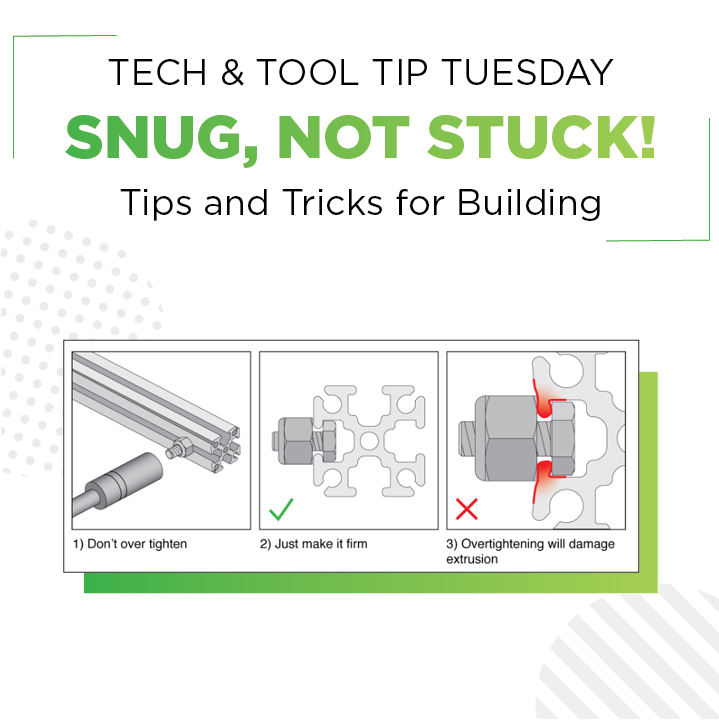 When tightening a screw, firm will do. Over-tightening may cause damage to structural components and actuators.
Our Tech + Tool Tip Tuesday content can be found in our Technical Documentation space: docs.revrobotics.com/duo-build/buil… 
#TuesdayTips #REVdoesmore #MoreThanRobots