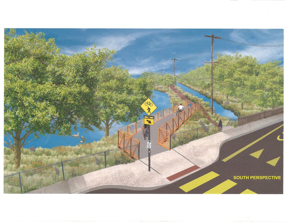 RepJohnGalloway's tweet photo. A project to help make the Delaware Canal Towpath more walkable in Morrisville has begun.
  
The project will install ramps and a crosswalk to help those looking to continue past Bridge Street.

@PennDOTNews  said to expect periodic lane closures through November. https://t.co/kR0ohY4r9S