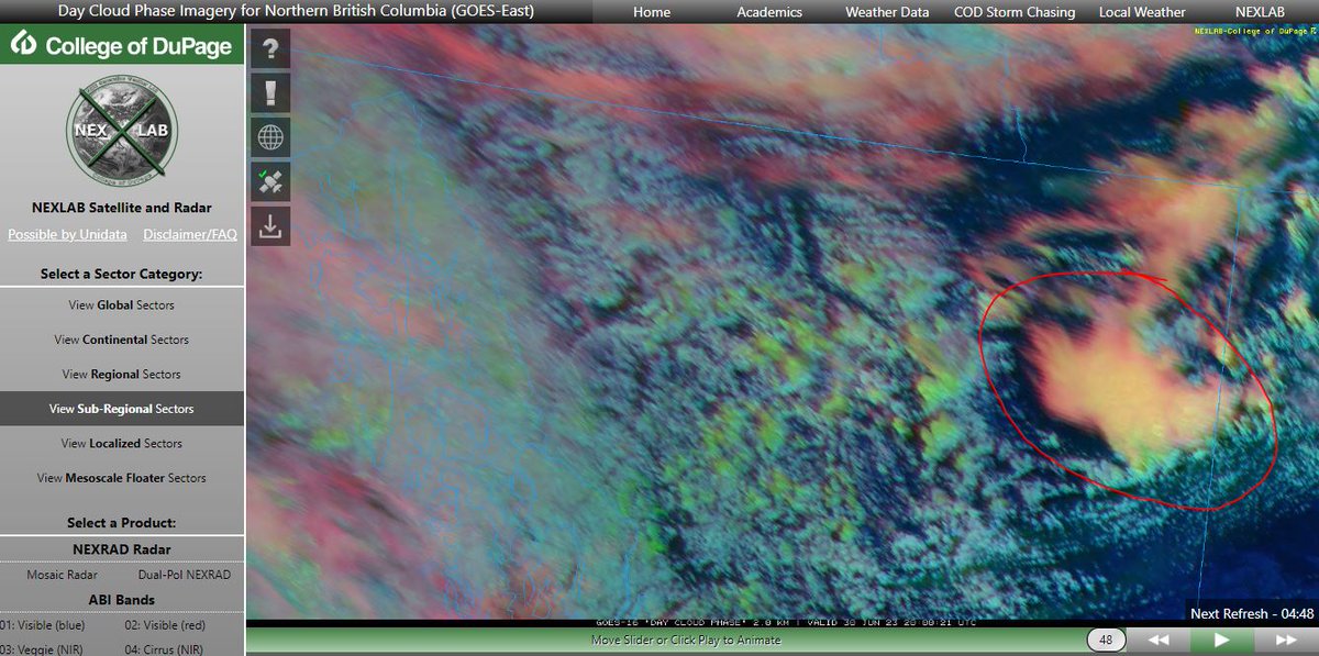 meteo_matt's tweet image. At 571,184 hectares and growing, the #DonnieCreek fire in NE BC is an absolute monster. Given how much landscape it has already burnt, the amount of black, charred ground is enough to enhance the local heating and lift, generating its own #PyroCB

#BCWildfire #BCstorm