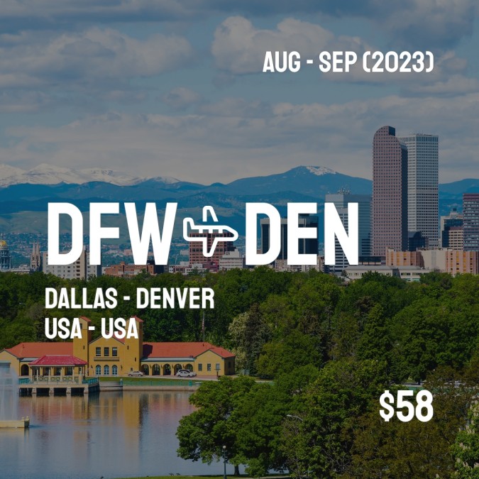 DFWCheapFly's tweet photo. ✈️ Dallas (DFW) to Denver (DEN) for only $58 (USD) roundtrip 💸
80 live dates on Adventure Machine. - get the app on iOS or Android #dallas #dallascowboys #dallasblogger #dallasphotographer #dallashairstylist #dallastexas #dallaswinston https://t.co/qdO2Osm4jn