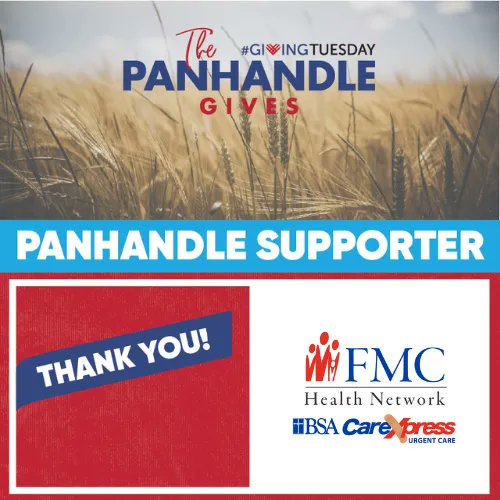 We are so grateful for our sponsors!  Thank you, Family Medicine Center, for your continued support! #thePanhandleGives #givingTuesday