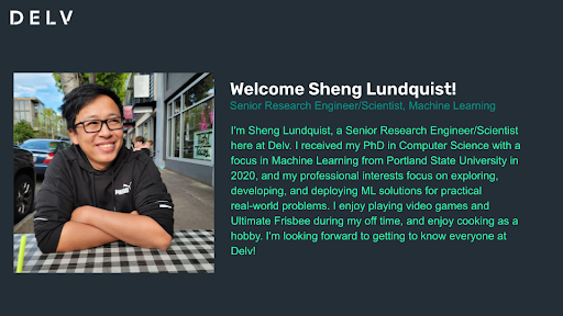 We’re super excited to share that our team is growing <3. Say hi to Sheng, @lundquistsheng who has joined the Research team as a Senior Engineer/Scientist.