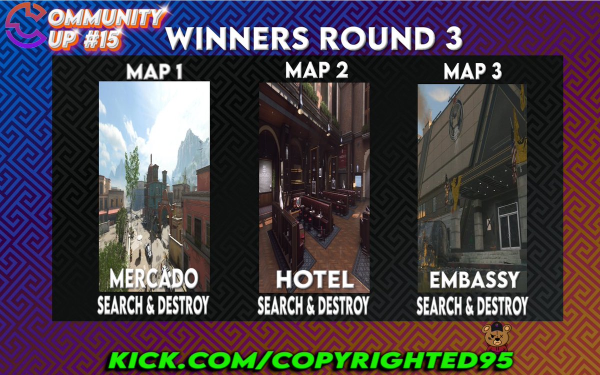 CCopy_'s tweet photo. Community Cup #15 Powered by @Cznflict_
Winners Round 3
@_Rebelesports Obsidian (Ali & co) vs #TeamPowerhouse (@PowerhouseJ7 & co)
Bracket: https://t.co/wnjqOeKLQY
https://t.co/DINGupoSOh https://t.co/01o46BvzVz