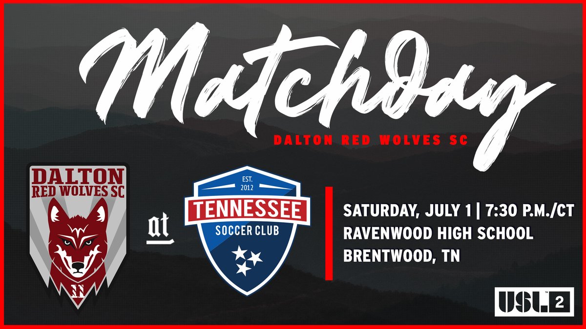 The Red Wolves take on Tennessee SC on the road today 👊

#DaleLobos 🔴🐺 #DaleDalton