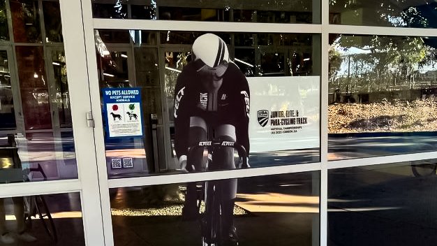 Who’s that in the window at <a href="/VELOSportsCtr/">VELO Sports Center</a>? Our very own Stephanie Lawrence🔥 Nats are coming! We’re coming! Tick, tick, tick … #LetsGo <a href="/usacycling/">USA Cycling</a> #TrackNats2023 #GoStarTrack #StarTrackUCI powered by <a href="/FeltBicycles/">Felt Bicycles</a> &amp; <a href="/lazersport/">Lazer Pro Cycling</a>