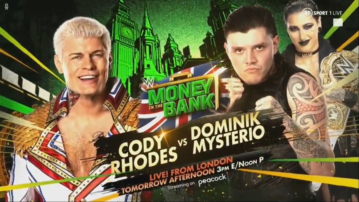 Did they just say Cody vs Dominik is main-eventing #MITB? 👀
#SmackDown #WWE