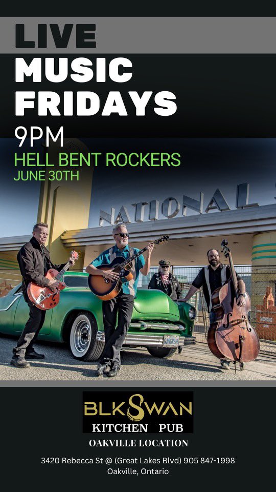 Start your long weekend off with The Hell Bent Rockers!