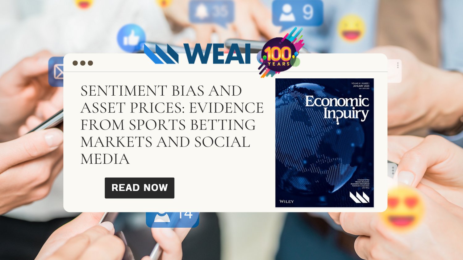 Western Economic Association International on Twitter "Today is 