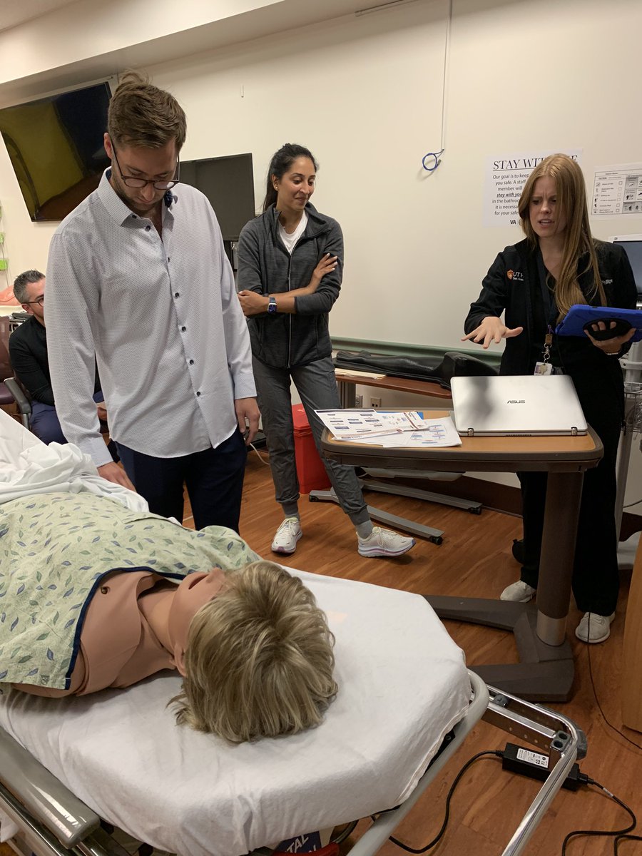 jeororke's tweet photo. Kate Phillips our simulation chief resident doing a fantastic job running cardiac simulation with our new interns starting CCU tomorrow @uthsaim @UTHealthGME https://t.co/OAuq8WwYzH
